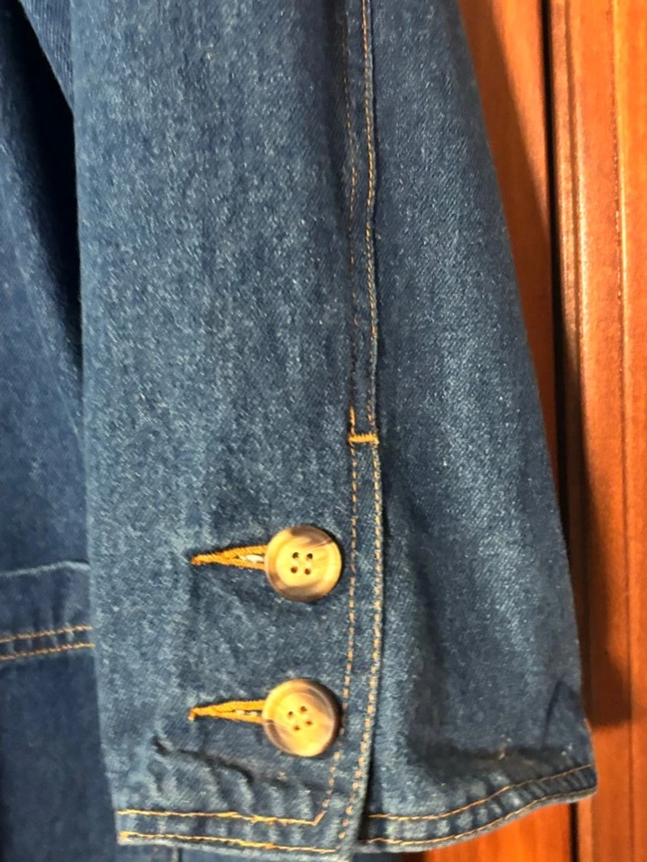 Vintage Gitano Denim Blazer Jacket 22W Oversized 90s Jean Coat Pockets - Image 2 of 4