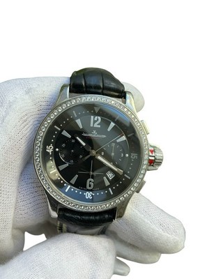 JAEGER LECOULTRE Master Compressor  148.8.31 Chronograph 37mm DIAMOND BEZEL B&P