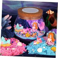Terrarium Craft Kit for Kids - LED Night Light Up  Remote Birthday Mermaid