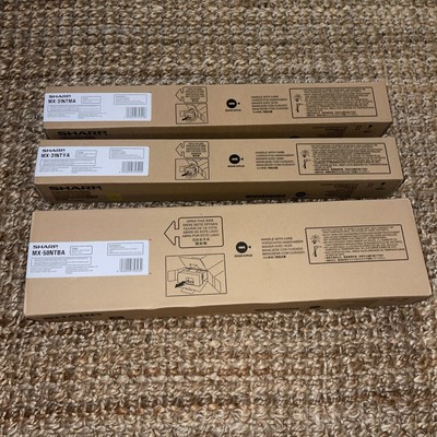 Genuine Open Box Sharp MX-31NTMA 31NTYA 50NTBA Toner Cartridges Lot Of 3 Colors