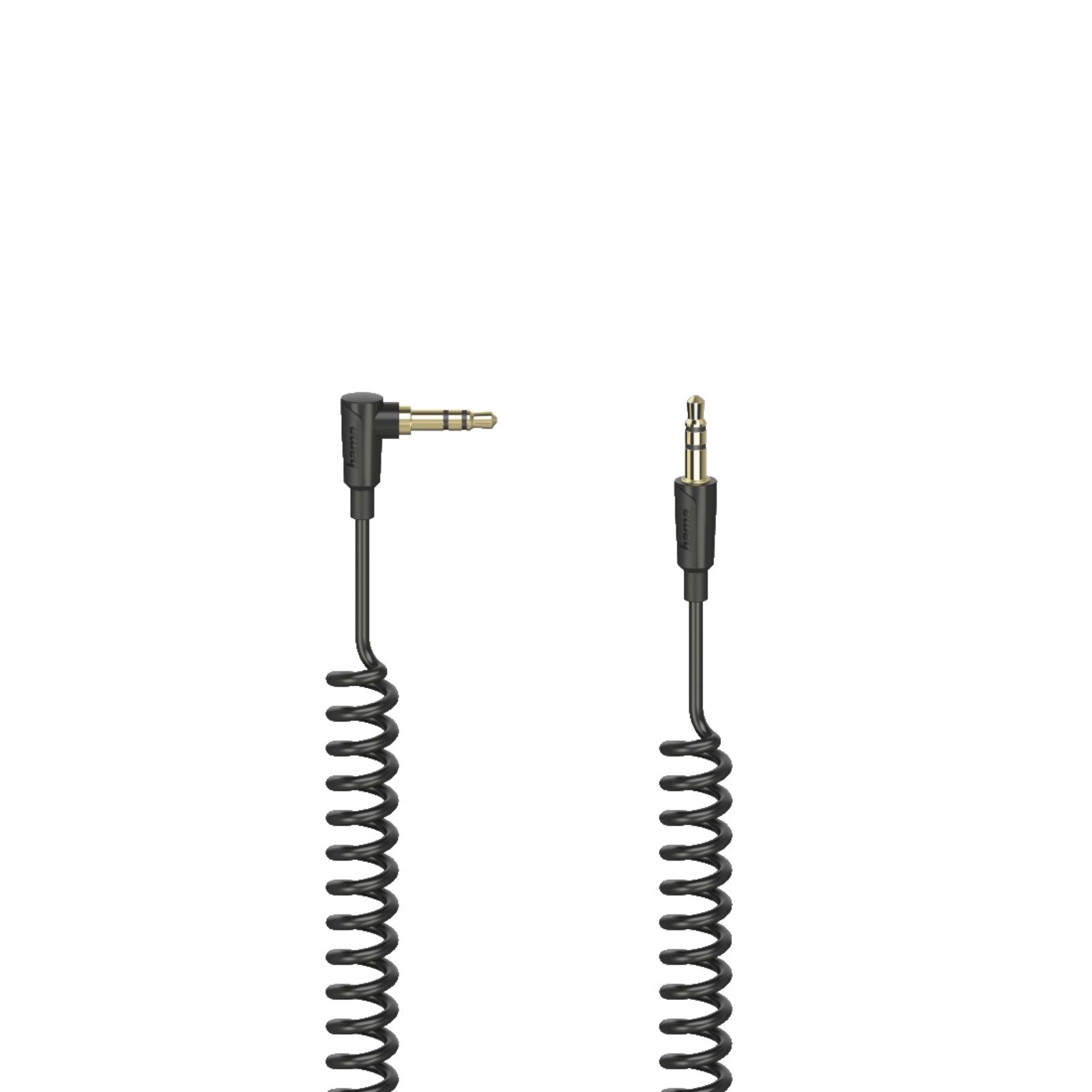 HAMA Flexi Slim, 3.5-mm-Klinken-Stecker 90° auf 3.5-mm-Klinken-Stecker, Spiralka