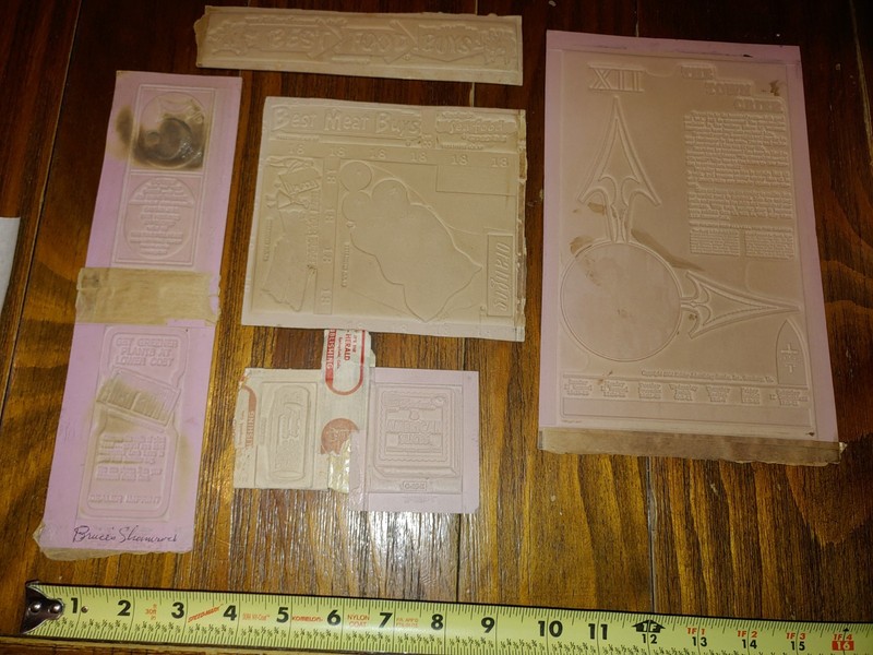 Large Lot Of Flong Advertising Molds Over 100 Pieces