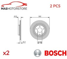 BREMSSCHEIBEN SATZ PAAR HINTEN BOSCH 0 986 479 796 2PCS P FÜR MAZDA RX-8 1.3