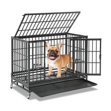 Homey Pet 37 inch Stackable Heavy Duty Dog Crate, Indestructible Escape Proof...