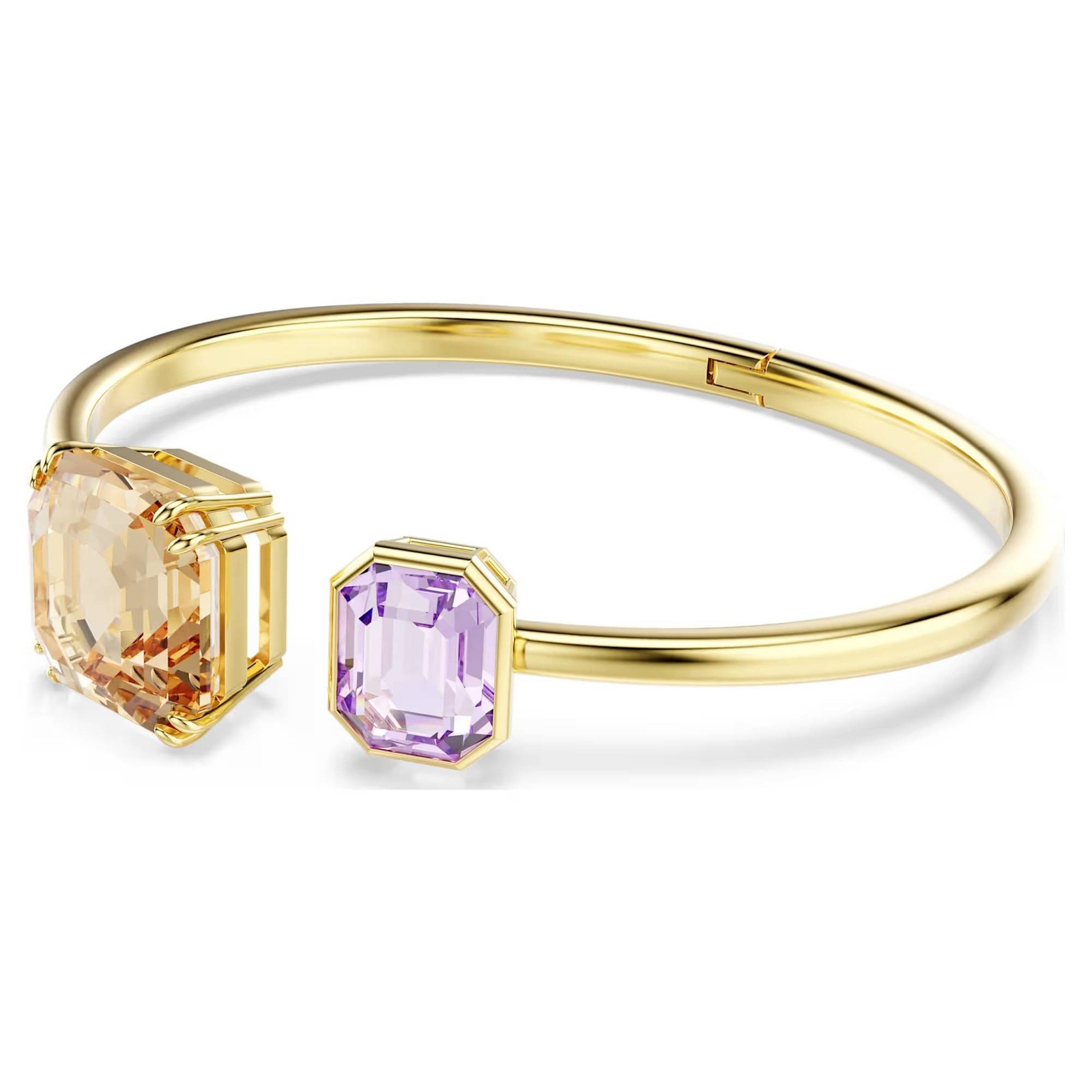 Bracciale Rigido Swarovski Millennia 5725756 Bracelet Cristalli Viola Dorato