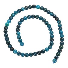 60 Pcs Natural Stone 6mm Blue Tiger Eye Beads Gemstone Beads for Jewelry Making