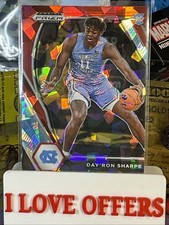 2021 Panini Prizm Draft Picks Red Cracked Ice Day’ron Sharpe Rookie Carolina #25