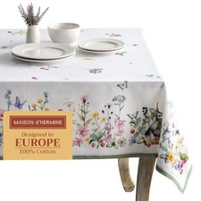 Table Cloth Square Table 100 Cotton 60 x 60 Inches Tablecloth Reusable
