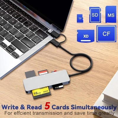 USB-A 3.0 USB A 3.0 Multi Kartenleser schnelle Datenübertragung 5 Slot Premium