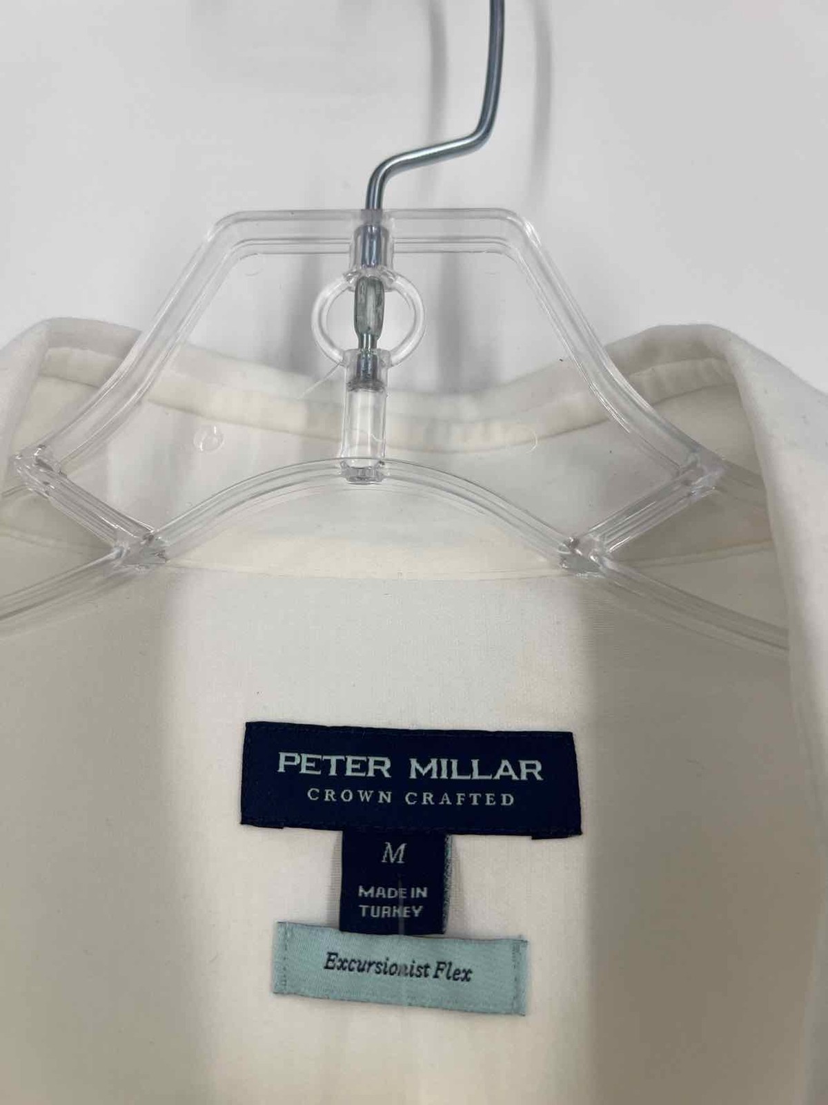 Peter Millar Size M White Solid Cotton Blend Men'… - image 4