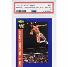 Macho King Randy Savage 1991 Classic Wwf #16 Psa 8 Pop 1 Wwe