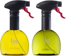 EVO Oil Sprayer Non-Aerosol, 8oz, 2 Bottles Set, Green & Yellow for Olive Oils