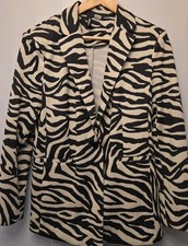 Women's Tiger Print Blazer Jacket H&M 36 Inch Chest Excellent Condition