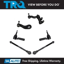 6 Piece Steering Suspension Kit Idler w/ Bracket Pitman Arm Inner Outer Tie Rods