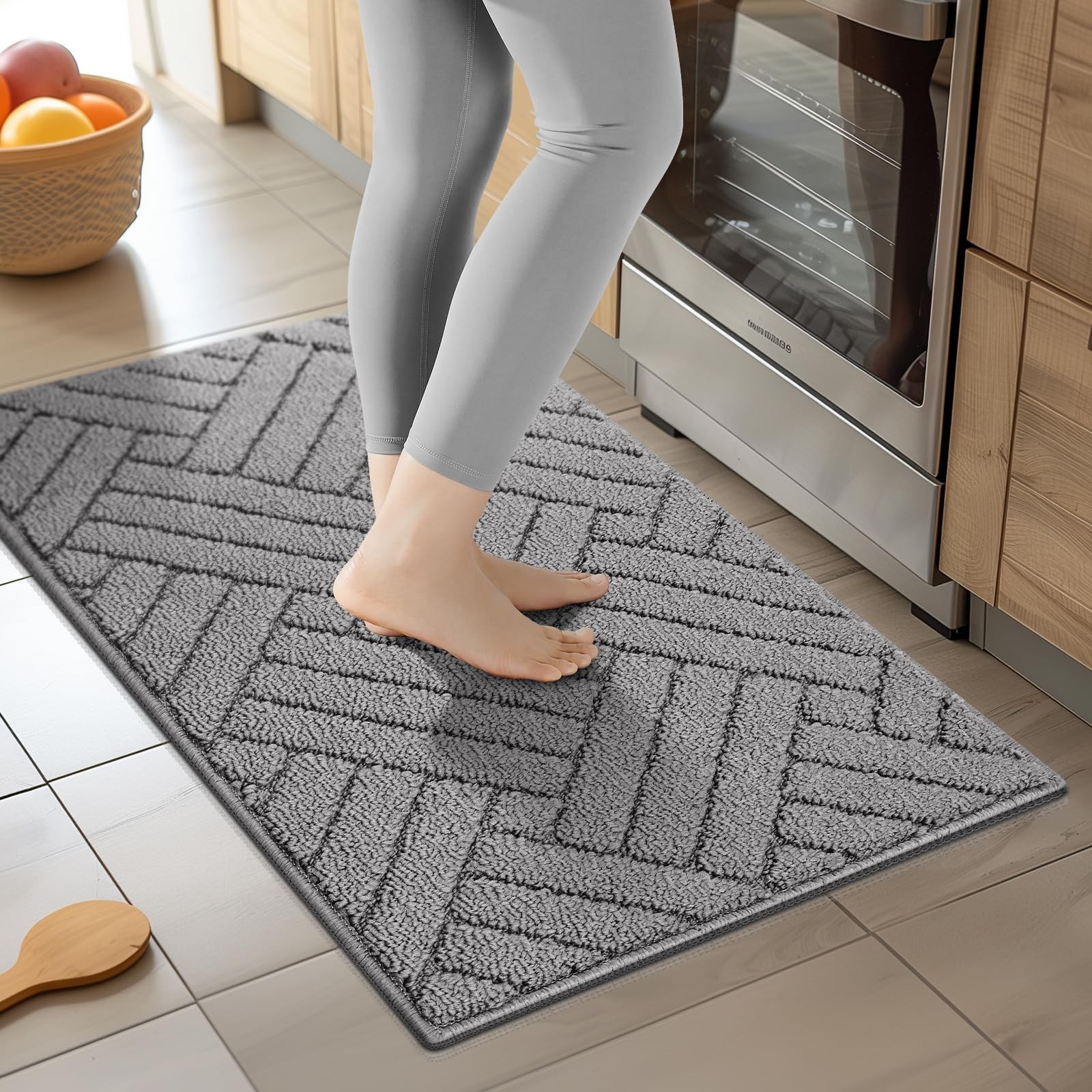 Non-Slip Kitchen Runner Rug 20x31.5 Inches for Floors and Mats