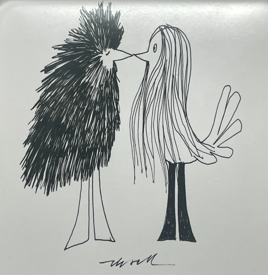 Bandeja de servir Ikea Birds Square 13" negro blanco artista Olle Eksell decoración ecléctica Foto 3 de 4