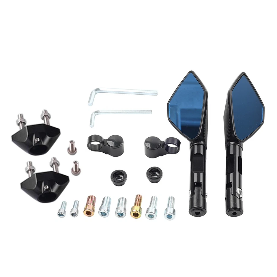 Manillar retrovisores laterales negros para motocicleta Yamaha YZF R6 2008-2015 Foto 2 de 4