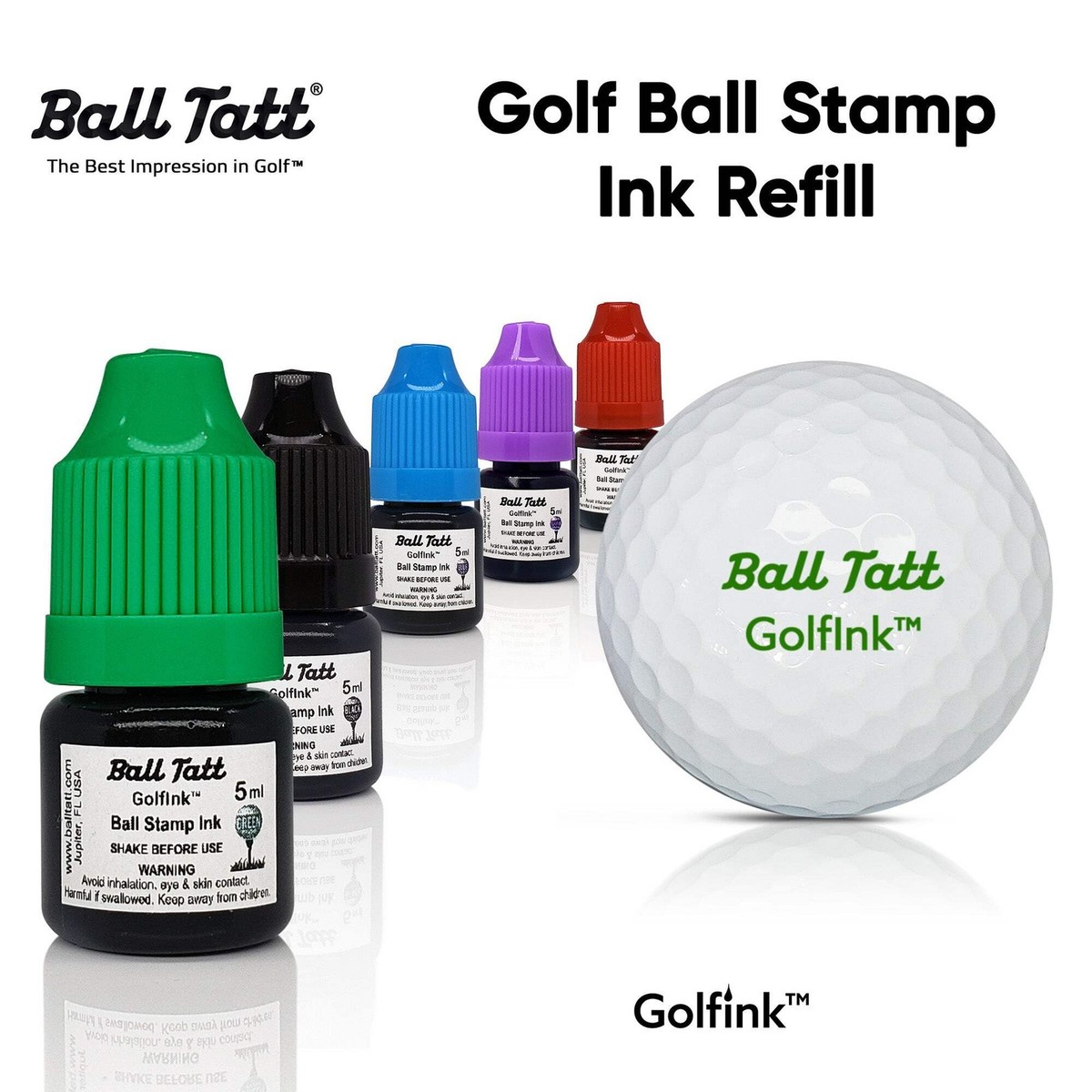 golf ball vape battery Ball Tatt GolfInk™ Golf Ball Stamp Ink Refill, Indelible, Waterproof,  Quick-Dry
