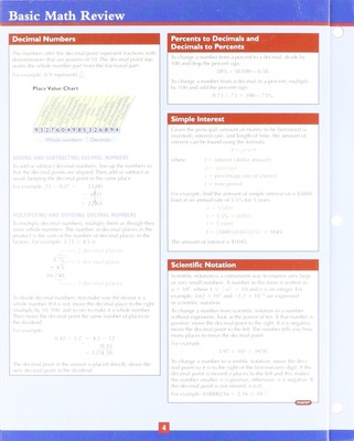 Basic Math Review - - Good - See condition notes