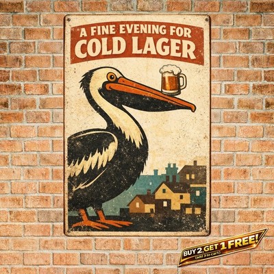 Lovely Day Guinness Toucan Advertisement 8x12 Vintage Metal Bar