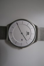 Danish Design Stainless Steel Mesh Bracelet Watch White Dial Minimalist
