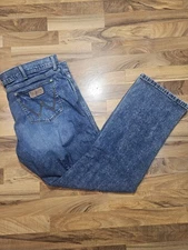 Wrangler Retro Slim Boot Jeans 42×34  Western Denim Slim Bootcut Cowboy 