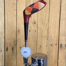 Bud Light Golf Beer Tap Handle Vtg 4 Wood Driver Club And Ball Budweiser