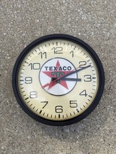 Vintage Texaco Gas Oil Service Station Advertising Electric 14” Wall Clock Sign