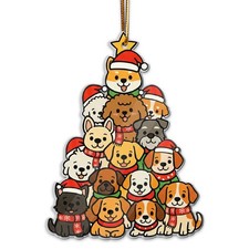 Funny Pet Ornament Gift for Dog Mom, Dog Christmas Tree Ornament, 2025 Christ...
