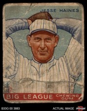 1933 Goudey #73 Jesse Haines Cardinals HOF AUTHENTIC
