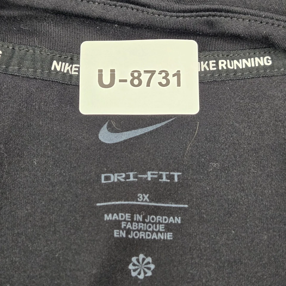 Nike Women Sweatshirt 3X Black Dri-Fit Running Reflective Logo Zipper - Image 2 of 4