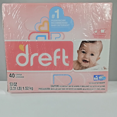 DREFT Laundry Detergent POWDER Baby 53oz 40 Loads Discontinued