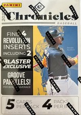 2021 Panini Chronicles Baseball 4-Pack Blaster Box — Groove Parallels — Sealed