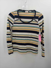 Pre-Owned 9-h15 Navy Size XS Stripe Long Sleeve Long Sleeve Blouse