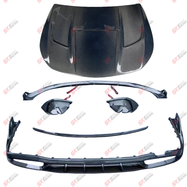 Kits de carrocería de alerón labial delantero trasero para Mercedes Benz E63 AMG S W213 21-23 fibra de carbono Foto 2 de 4