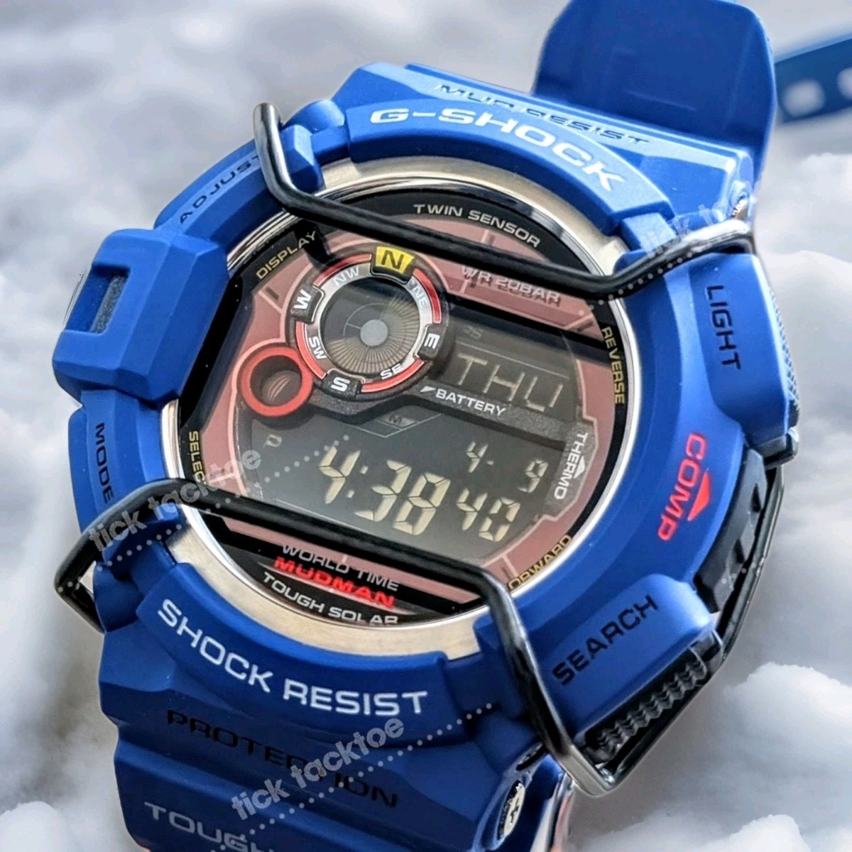 時計 G-SHOCK MUDMAN RARE Casio G-Shock MUDMAN Watch negative Display G-9300NV Blue