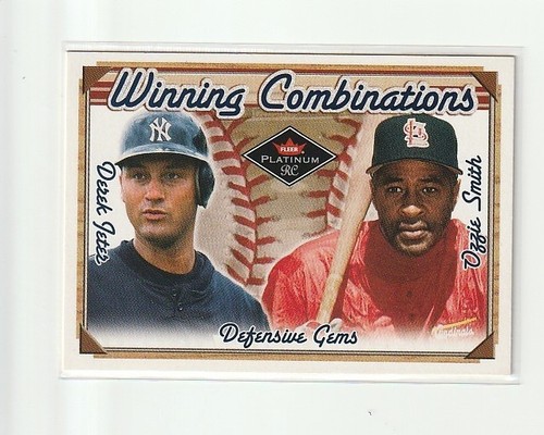 2001 Fleer Platinum Winning Combinations Blue #1 Jeter/Smith Yankees Cardinals