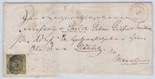 Baden Nr. 2 EF mit Nummernstempel 19 + K2 BRUCHSAL auf Vorderseite 055