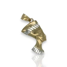 Egyptian "Nefertiti" Pendant - 10K Yellow Gold
