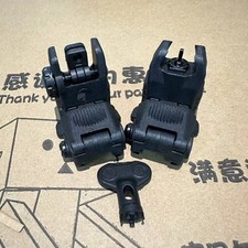 NUEVAS miras abatibles delanteras y traseras Gen II polímero negro 20 mm montaje de mira telescópica Picatinny