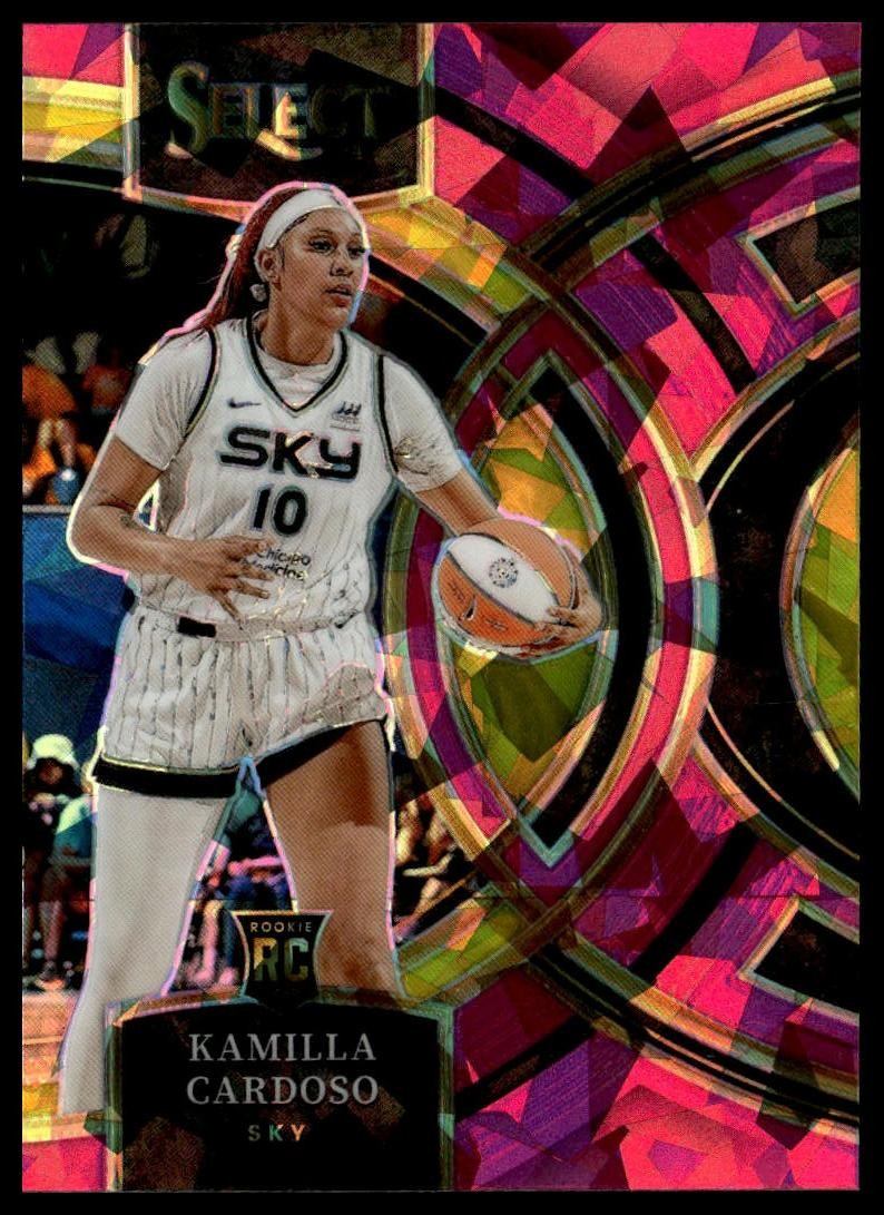 2024 Panini Select WNBA #195 Kamilla Cardoso Prizms Pink Ice