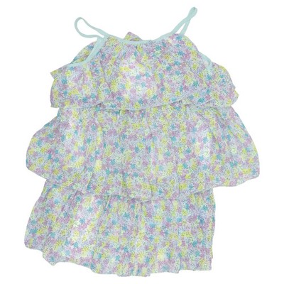 H&M, Kleid, Größe: 92, Mehrfarbig, Polyester, Blumen, Mädchen #iCT