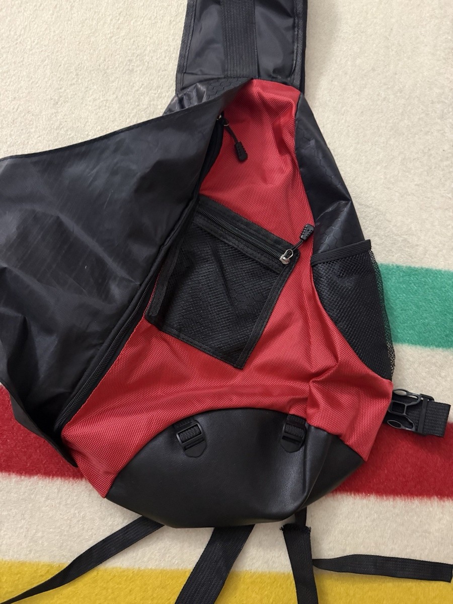 Vintage 2000s Y2K Oakley Sandbag Sling Tactical Bag Pack Red Black