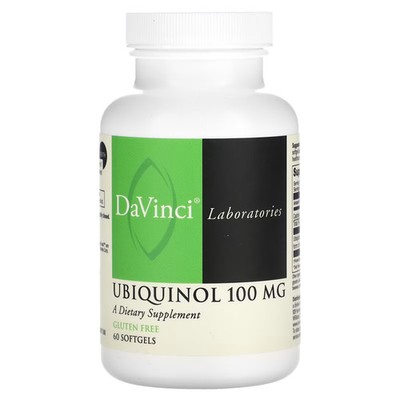 2 X DaVinci Laboratories, Ubiquinol, 100 mg, 60 Softgels