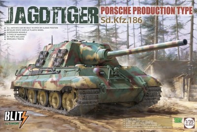 Takom PKTAK08003 SdKfz 186 Jagdtiger Porsche Production Type Blitz Modellbausatz
