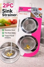 2 Pack Stainless Steel Sink Strainer   Kitchen Drain Filter Food Catcher