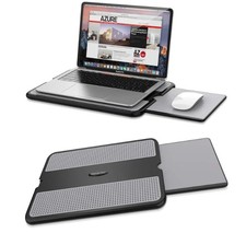 Laptop Lap Desk Portable Retractable Left/Right Mouse Pad Tray AboveTEK Non-Slip