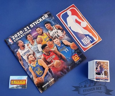 PANINI, 2020 2021 NBA Basketball, complete loose stickers set + empty album+pack
