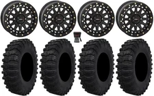 System 3 SB-6 15" Wheels Bk (5+2) 32" Dual Threat Tires Can-Am Defender