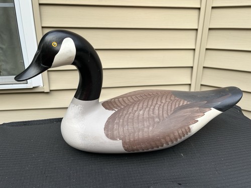 Joey Jobes ( Son of Captain Harry) Canada Goose Hand Painted Decoy Signed 2014